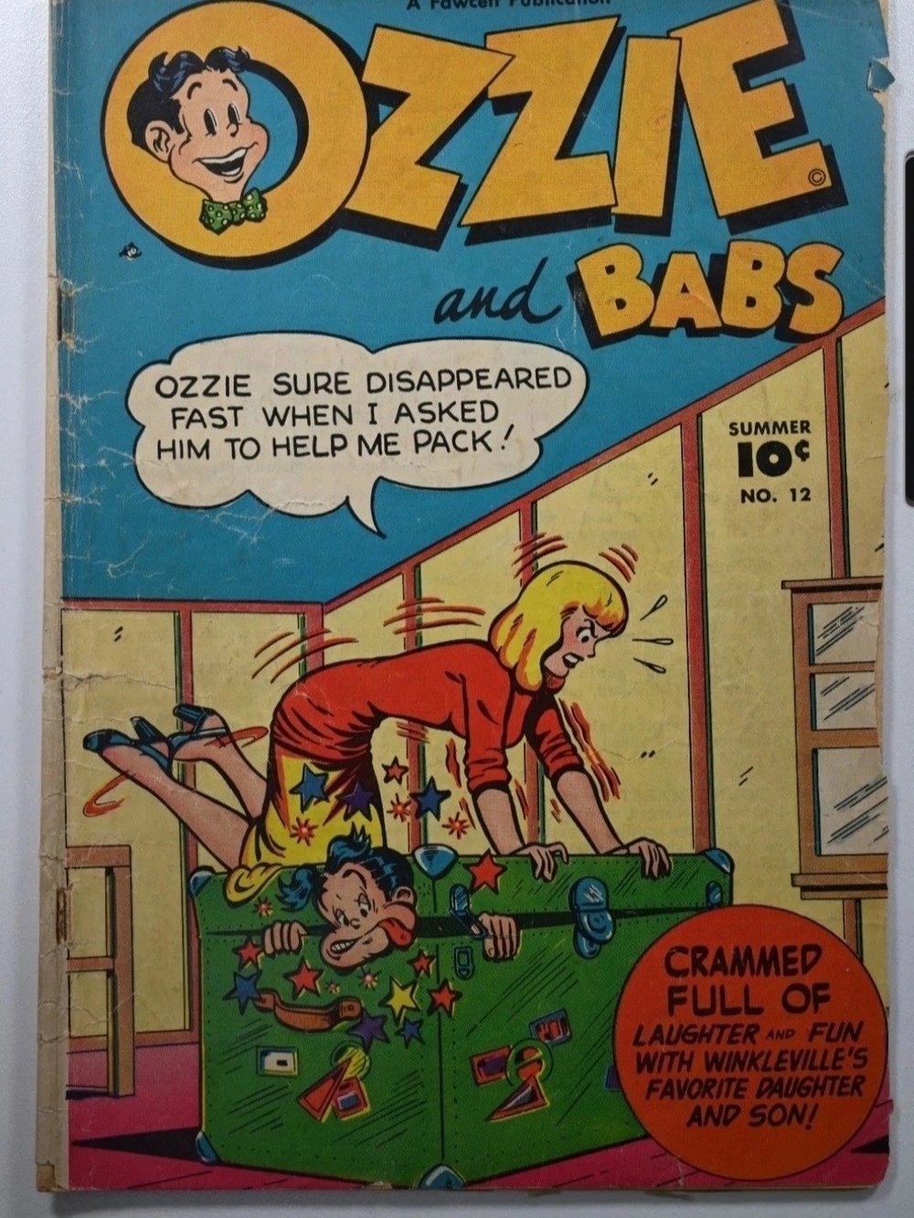 Ozzie and Babs #12 (Fawcett Comics Summer 1949) Solid Good Condition!